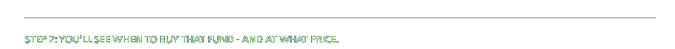 STEP 2: YOU'LL SEE WHEN TO BUY THAT FUND - AND AT WHAT PRICE.